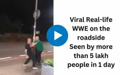 Viral video of real life WWE between pedestrian will shock you